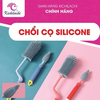 Cây rửa bình sữa silicon cây súc bình sữa Kichilachi xoay 360 độ dụng cụ rửa núm vú bình sữa cho bé