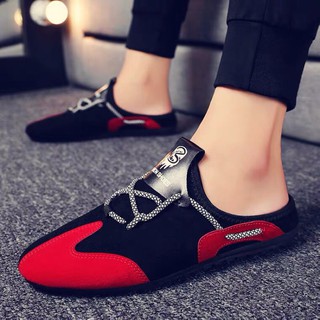 Giầy sục nam da lộn hai màu