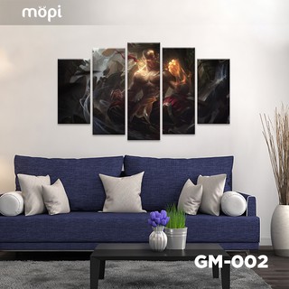 Bộ 5 Tranh Canvas treo tường trang trí nhà cửa đẹp chủ đề Game [X] Size 90x158