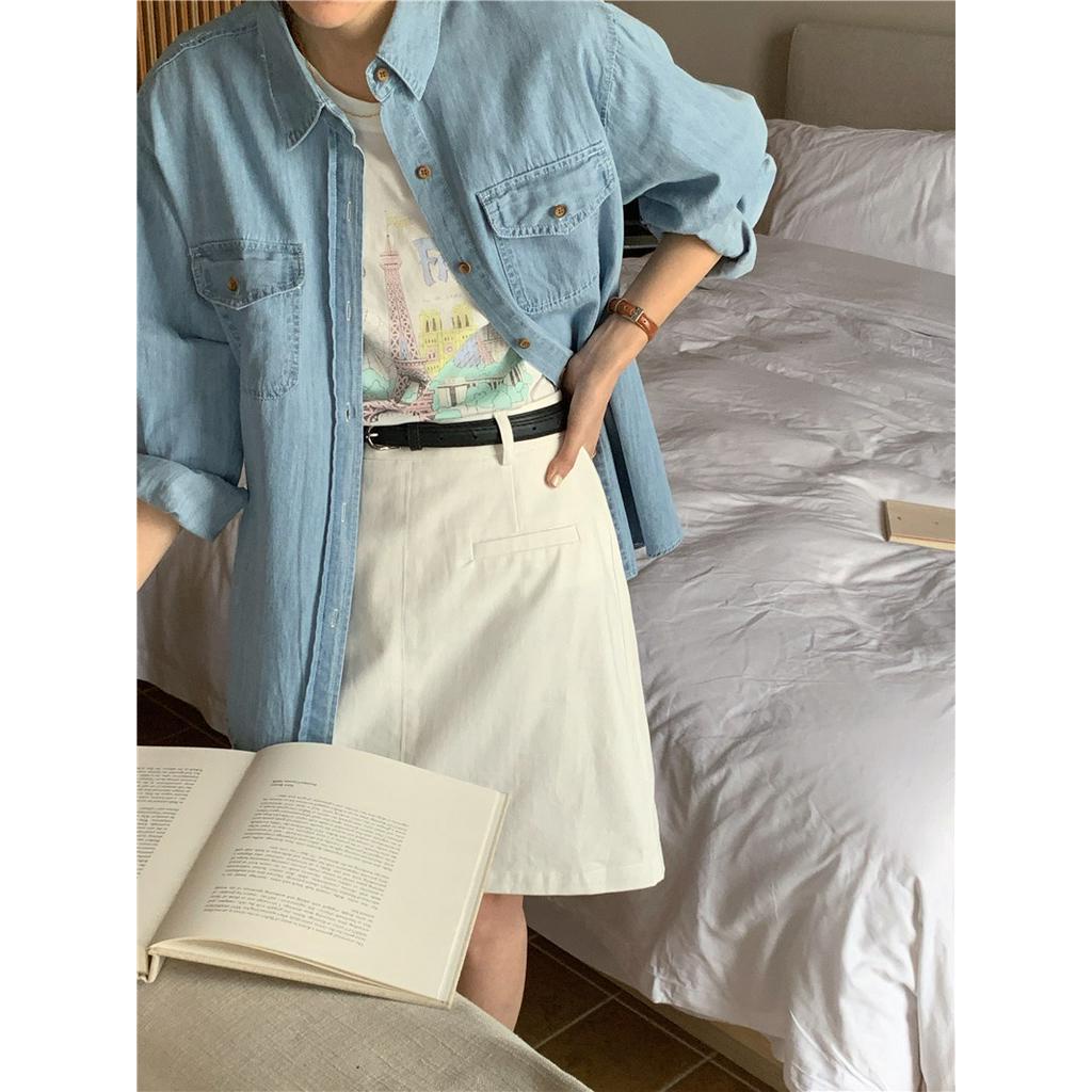 Áo Sơ Mi Denim Hai Túi Cổ Điển 61533