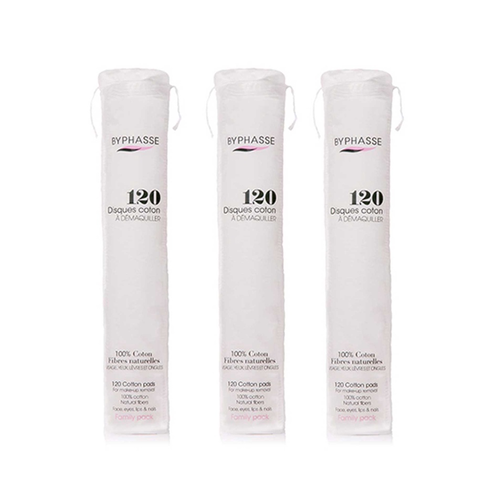 Bông tẩy trang Byphasse - 120 miếng