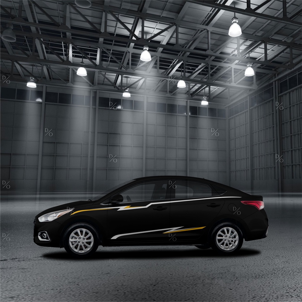 Tem sườn dán xe Hyundai Accent HA-09 - Thiết kế tem theo yêu cầu