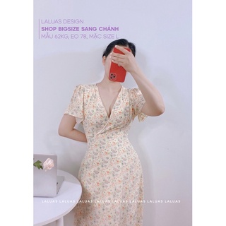 Đầm công sở, váy công sở bigsize hoa nhí Laluas