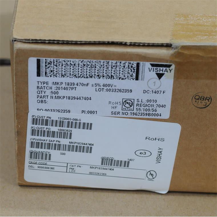 A19 Tụ điện màu trắng VISHAY ERO 400V 0.47UF 474 470N MKP1839