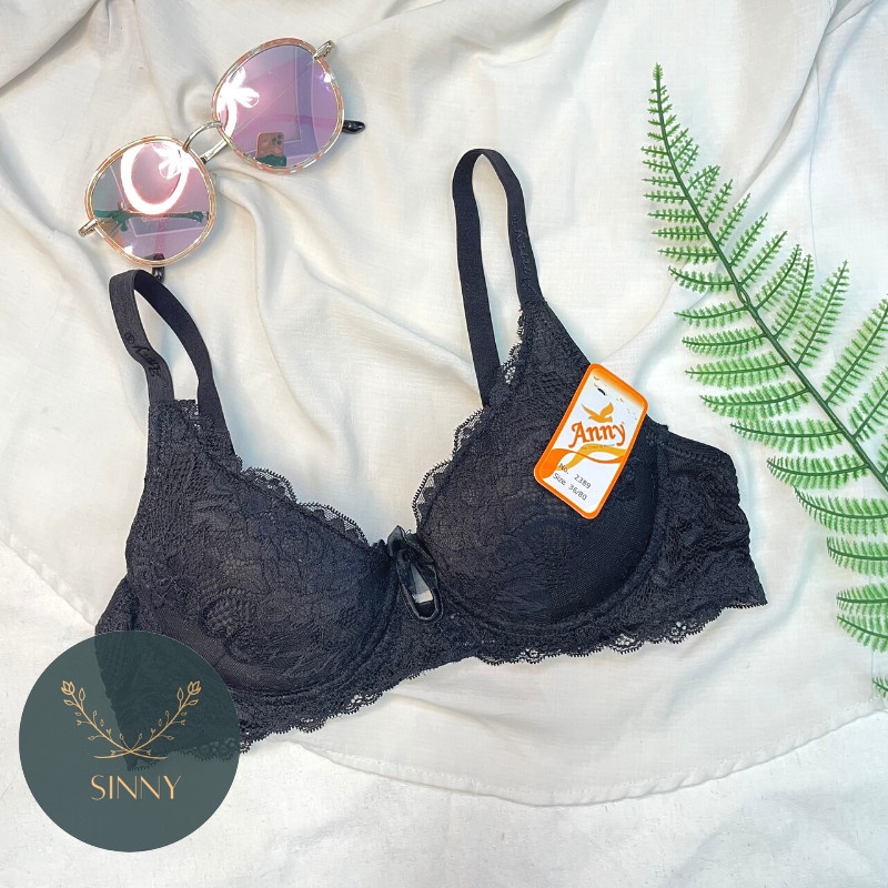 Áo ngực ren quả nhỏ cúp A, áo lót Thái Lan có gọng, nội y mút mỏng Anny 2389, Sinny