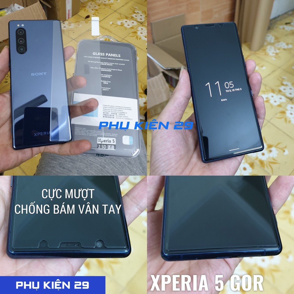 [Sony Xperia 1/Xperia 5] Kính cường lực cao cấp chống bám vân tay GOR