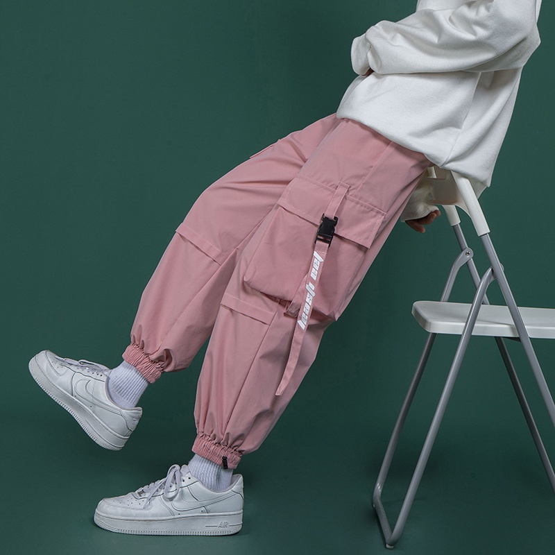 Quần jogger boxpant túi hộp hồng đen BlackPink unisex nam nữ hip hop đường phố