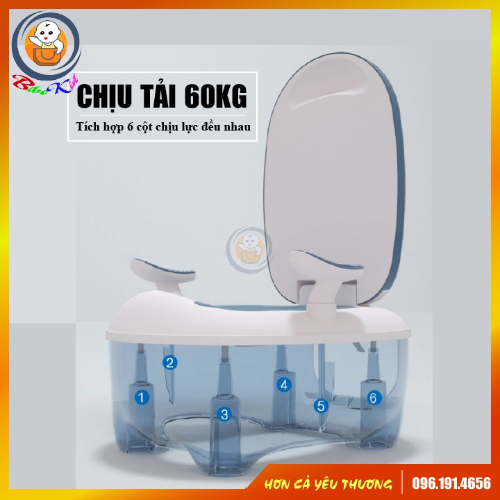 Bô Vệ Sinh Cho Bé Hình Chim Cánh Cụt - Bô Tập Đi Vệ Sinh, Có Ngăn Chứa Dễ Dàng Tháo Lắp Để Mẹ Chùi Rửa (Bảo Hành 1 Năm)