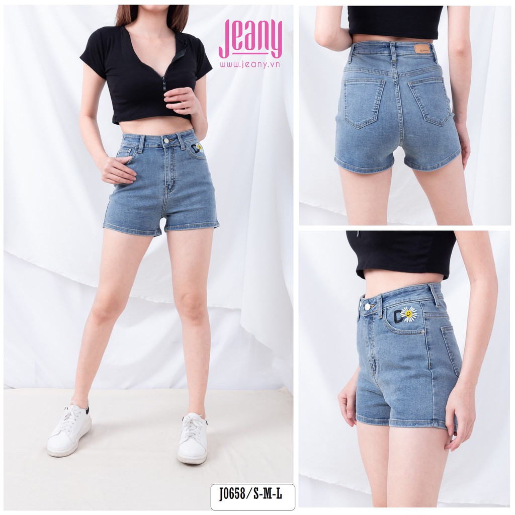 Quần Jean Nữ Màu Đậm Thêu Hình Hoa Cúc J0658 - Jeany