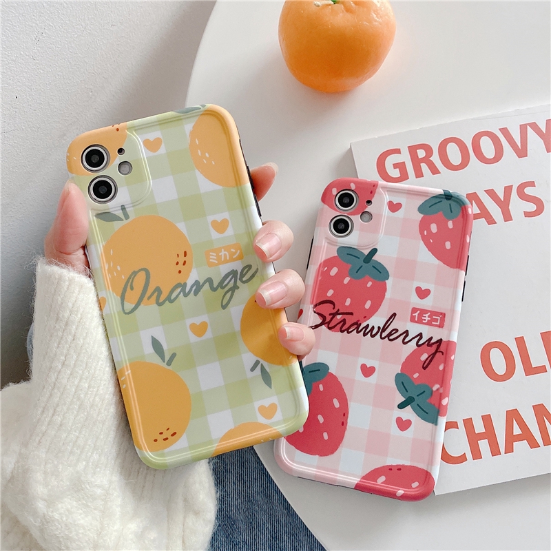 Ốp lưng iphone imd new hè cam dâu 5/5s/6/6plus/6s/6splus/7/7plus/8/8plus/x/xr/xs/11/12/pro/max/plus/promax - Awifi Q1-5 | BigBuy360 - bigbuy360.vn