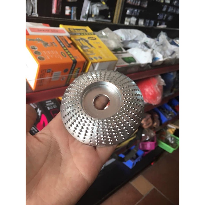Đĩa Chà Gỗ 100mm chà phá tay vịn cầu thang, tượng gỗ, phá bộ bàn ghế gỗ