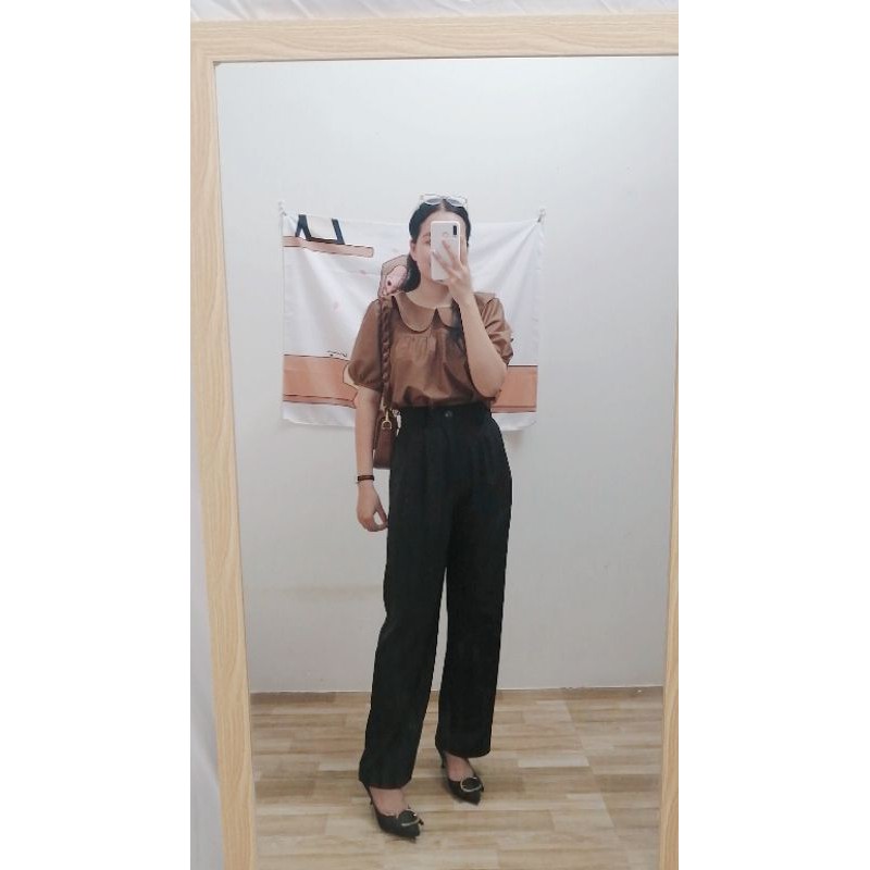 ÁO KIỂU CỔ SEN TAY NGẮN PHỒNG BABYDOLL | BigBuy360 - bigbuy360.vn