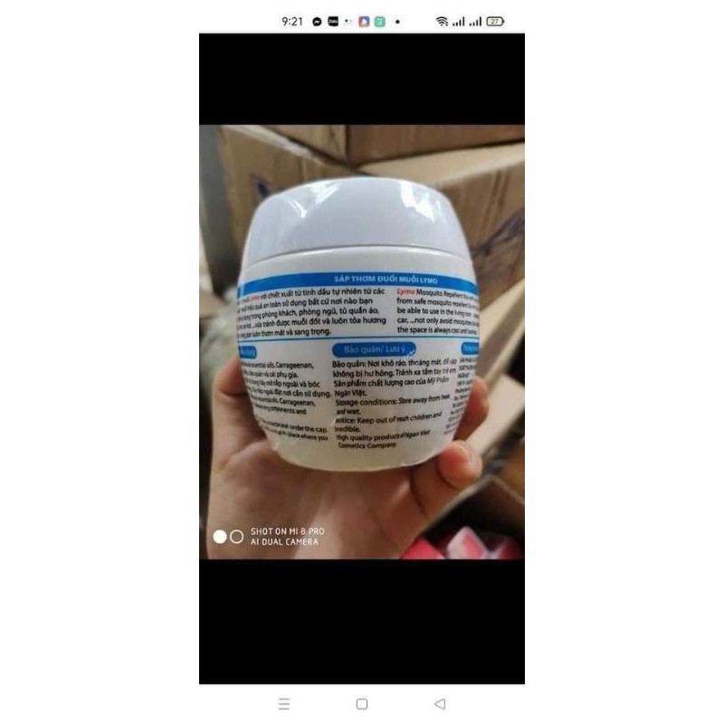 Sáp thơm đuổi muỗi lymo hương hoa hồng và hoa nhài thơm ngát