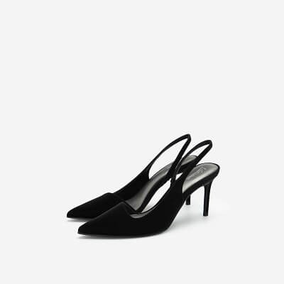 Vascara Giày Slingback Cut-Out Mũi Nhọn Quyến Rũ - BMN 0450 - Màu Đen