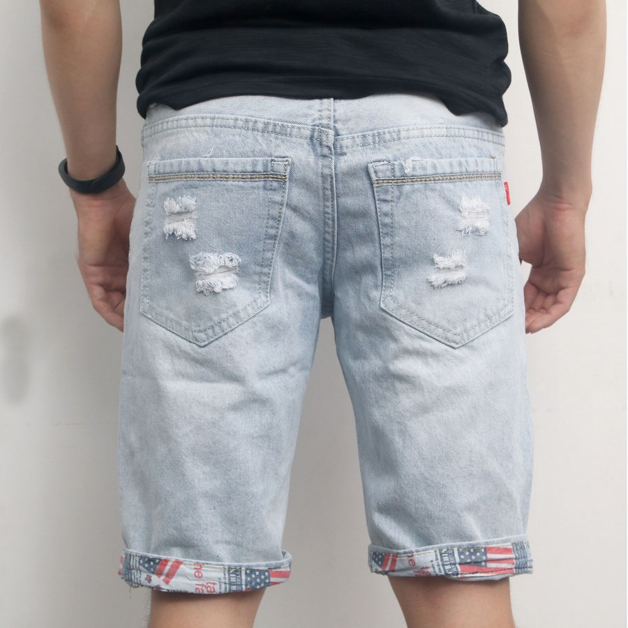Quần short jean nam MĐ Q416 xám đậm | BigBuy360 - bigbuy360.vn