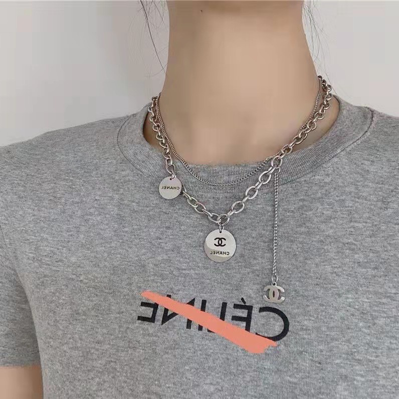 Vòng cổ Hai Lớp Phong Cách Âu Mỹ Thời Trang Cho Nữ