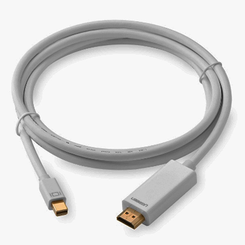 Cáp chuyển Minidisplayport/Thunderbolt từ Macbook, suface ra HDMI-TV/Máy chiếu HD 1.5 mét UGREEN 10449 (màu trắng)