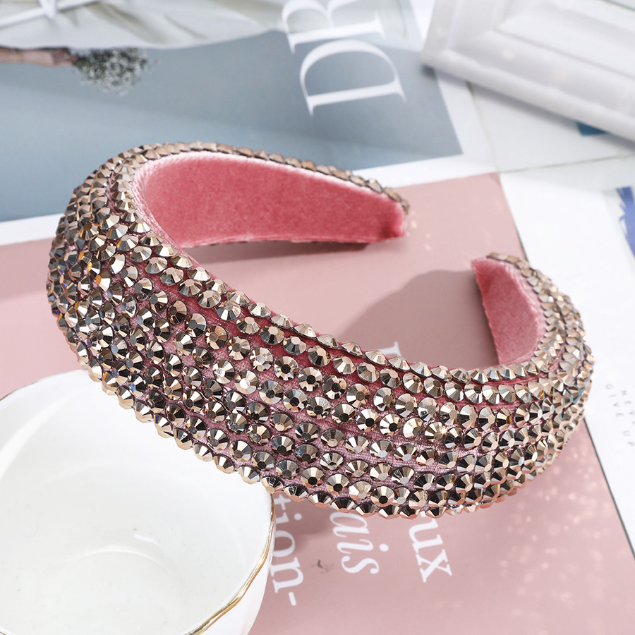 Băng Đô Cài Tóc Bản Rộng Đính Đá Thời Trang Cho Nữ