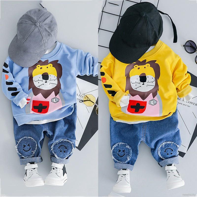 Set áo thun + quần jeans thời trang dành cho bé