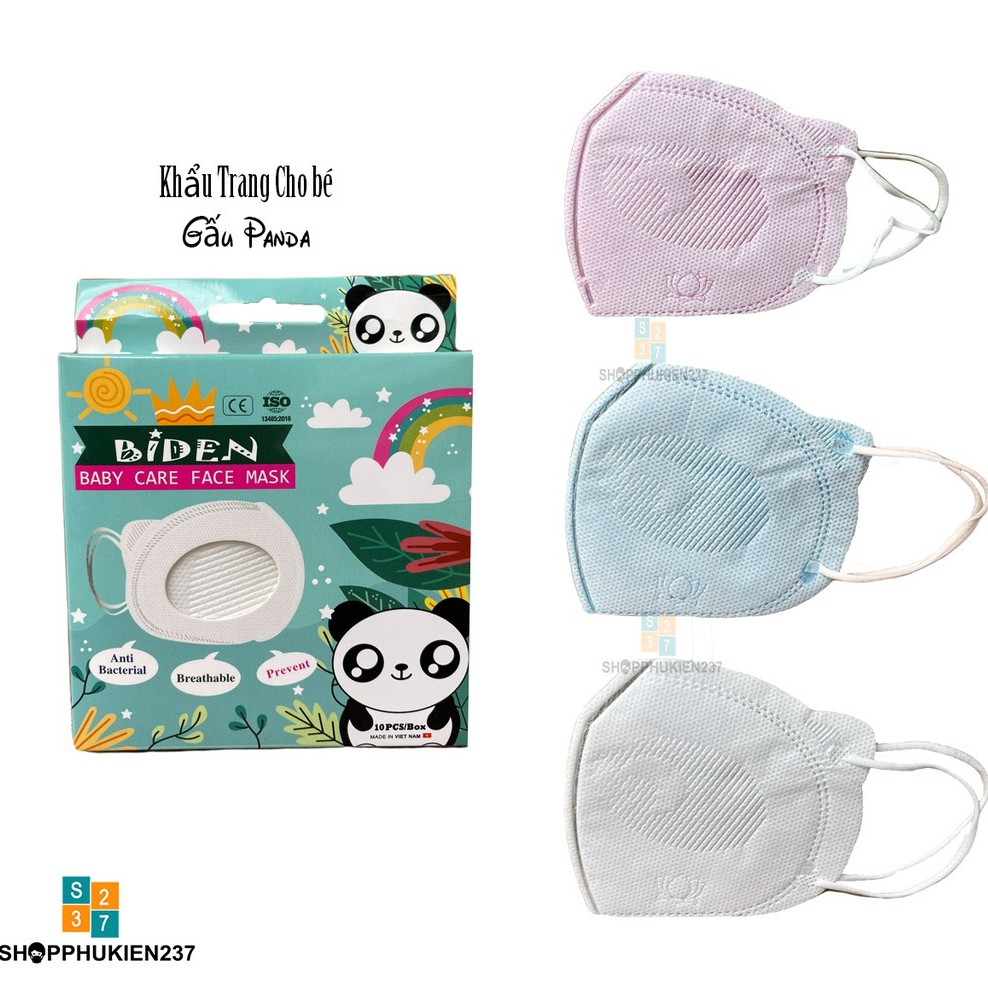 Khẩu trang y tế 3 lớp Gấu trúc Panda 1 bịch 10 cái dành cho bé 2 đến 8 tuổi | WebRaoVat - webraovat.net.vn