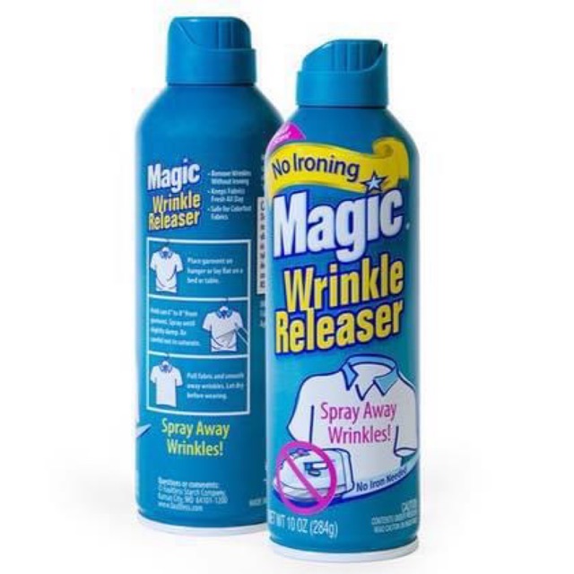 Magic wrinkle releaser xịt phẳng quần áo không cần là/ủi