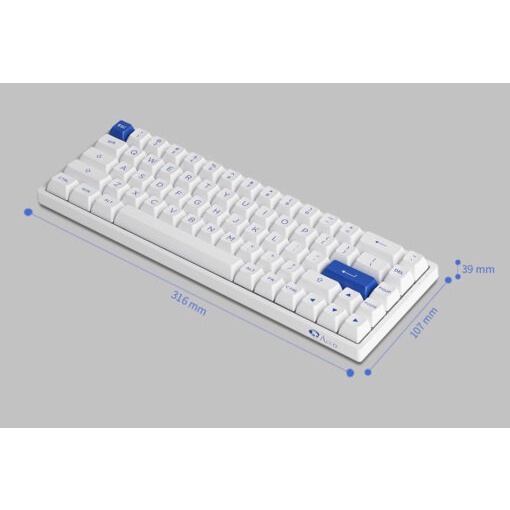 Bàn phím cơ AKKO 3068B Plus Blue on White