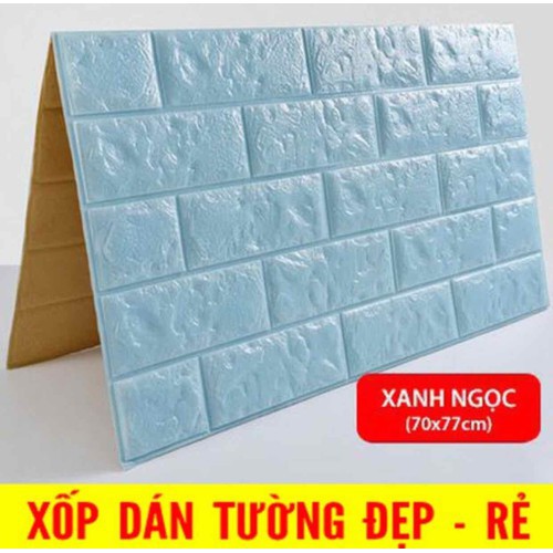 xốp dán tường 3d mầu trắng