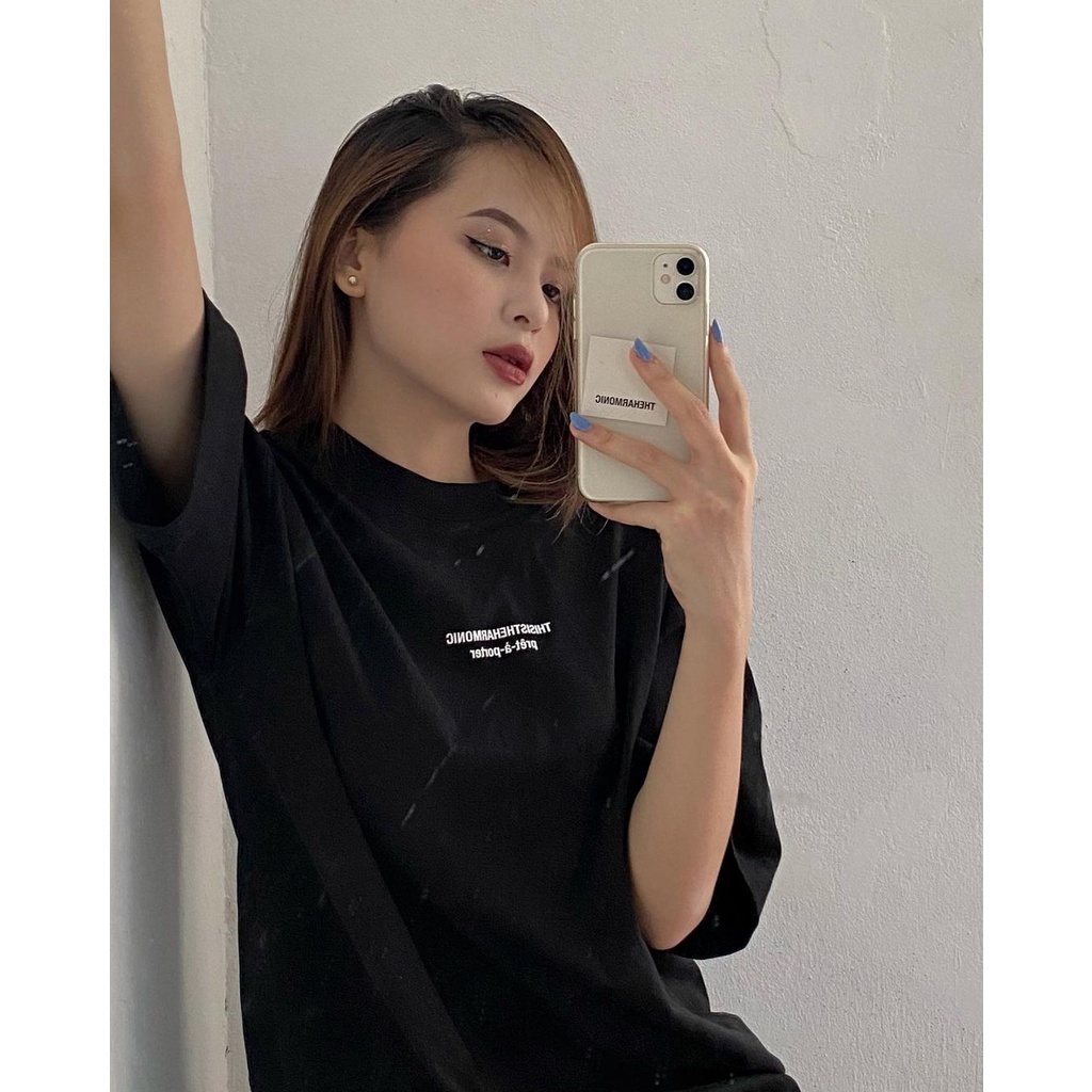 Áo thun from rộng unisex harmonic GODMOTHER