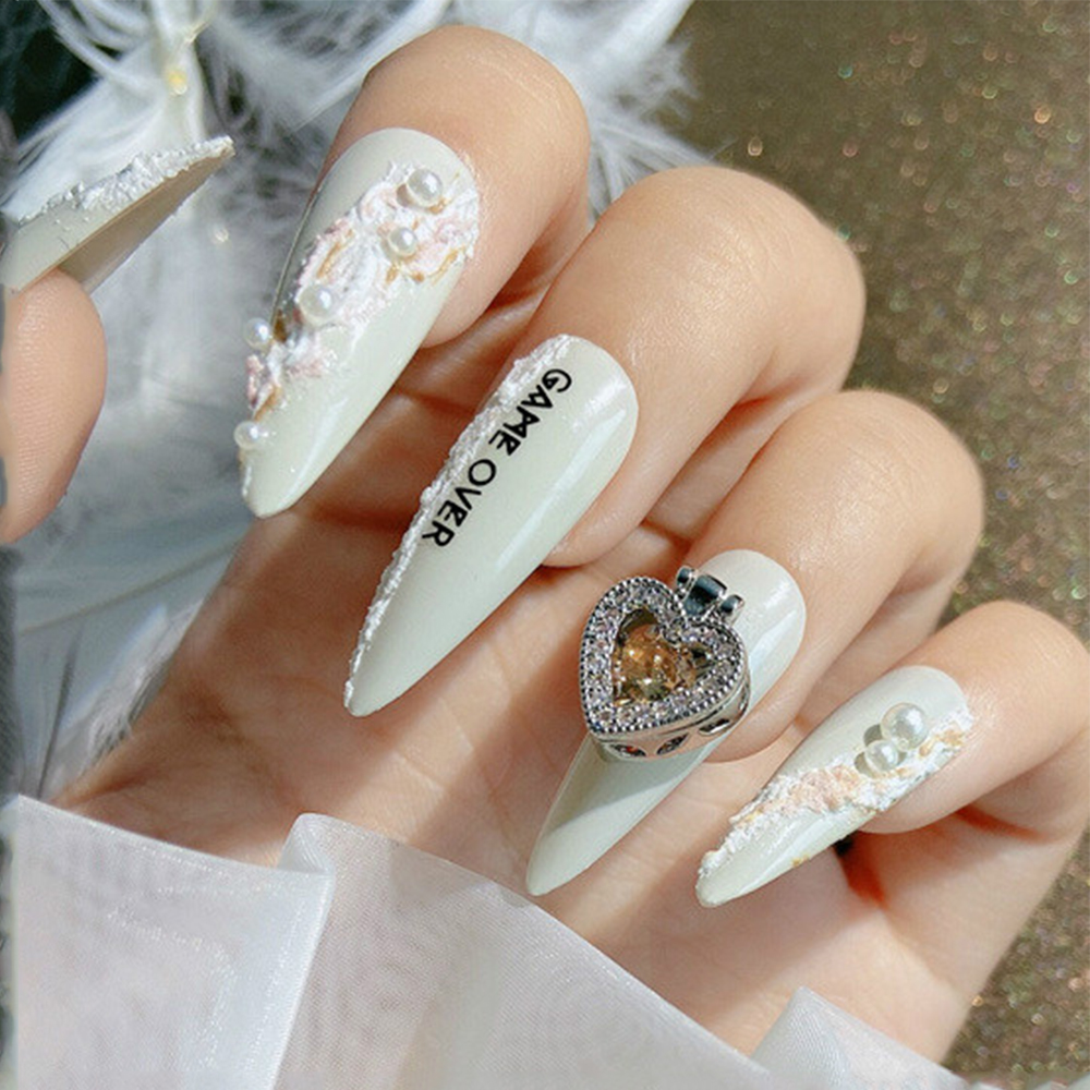 EXPEN Delicate Manicure Jewelry Luxury Nail Art Decoration Magic Box Nail Accessories 1PC Moonlight Treasure Box Love Heart-shaped Zircon DIY Nail Art