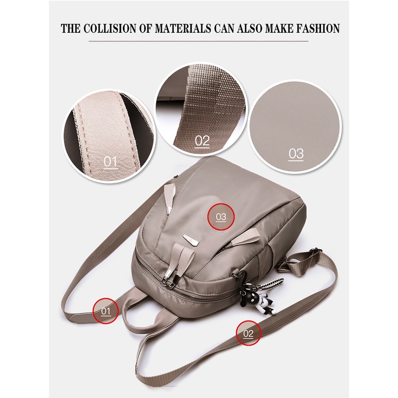 Ba Lô oxford Màu Trơn Sức Chứa Lớn Mẫu 2022 Thời Trang Cho Nữ