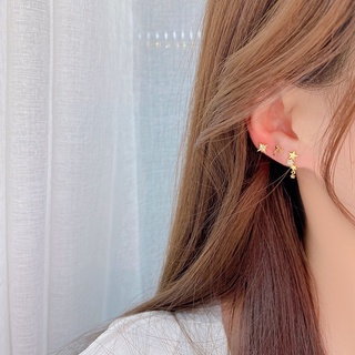 Set 6 Khuyên Tai Mạ Vàng 14k Hình Mặt Trăng Khuyết Độc Đáo