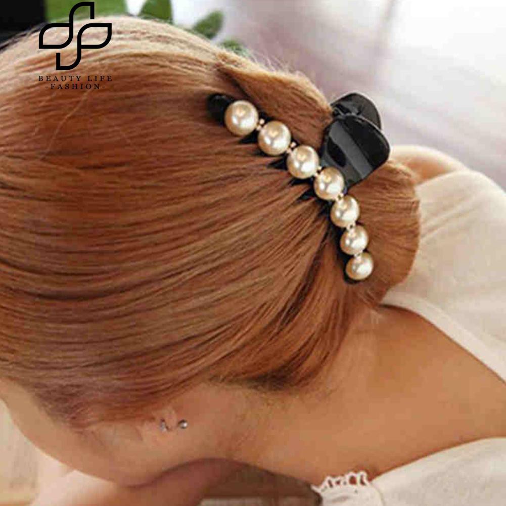 Kẹp càng cua đính ngọc trai trắng