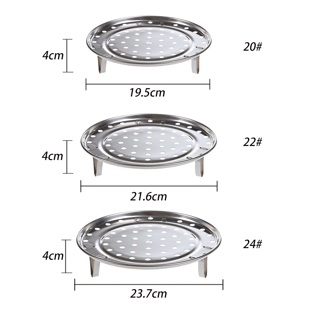 Steaming Stand Kitchen Supplies Steamer Rack Three Legged 3 Types Cooking Tool Durable Stainless Steel Round