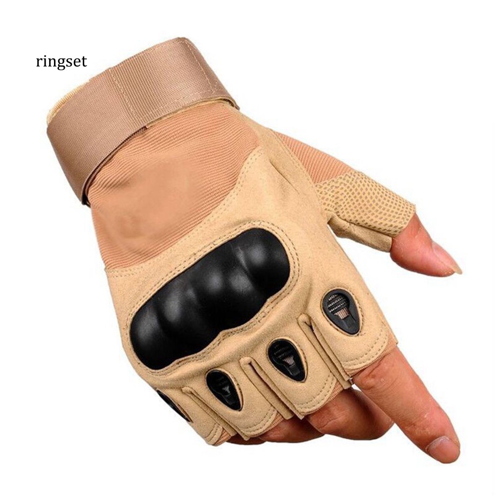 Găng tay hở ngón phong cách quân đội cho hoạt động bắn súng / lái xe