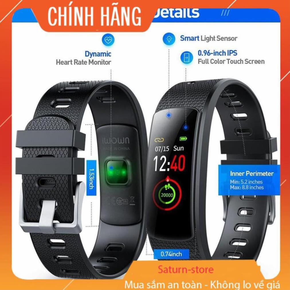( Sale sập sàn) - Đồng hồ thông minh, Vòng đeo tay thông minh theo dõi sức khỏe IWOWN I6 HRC - Bảo hành uy tín