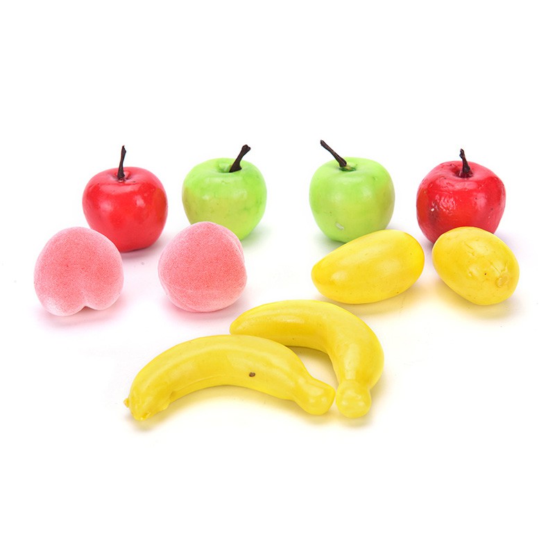 Set 10 Trái Cây Giả Bằng Nhựa Trang Trí Nhà Cửa Sân Vườn
