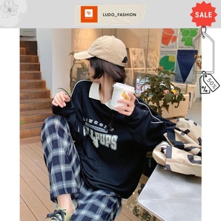 [Hàng Cao Cấp] Áo Thun Sweater  Unisex Nỉ Form Rộng  BULLPUPSS Dáng dưới 66kg -  Áo Nỉ Cổ Bẻ In Chữ G0110