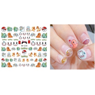 Tấm nail sticker ngắn vuông các hình hoạt hình