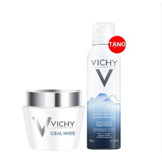 COMBO KEM DƯỠNG TRẮNG BAN ĐÊM VICHY IDEAL WHITE SLEEPING MASK TẶNG XỊT KHOÁNG THERMAL 150ML