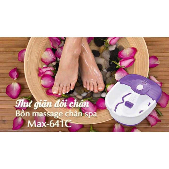 Bồn ngâm mát xa chân Maxcare -641C tặng thảo được ngâm chân (gói 2 túi)