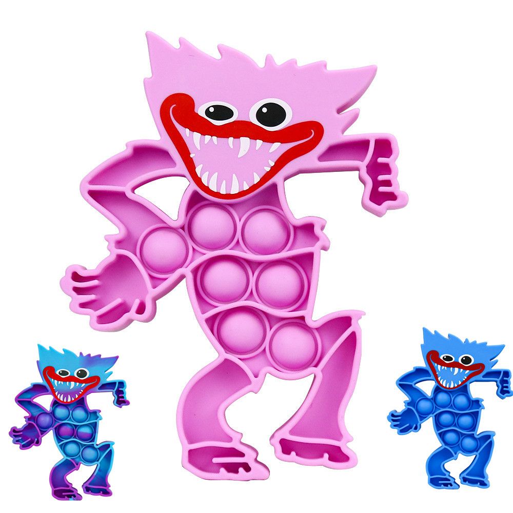 Đồ chơi nhấn bong bóng phong cách Huggy Wuggy tùy chọn màu sắc độc đáo vui nhộn làm bằng silicon