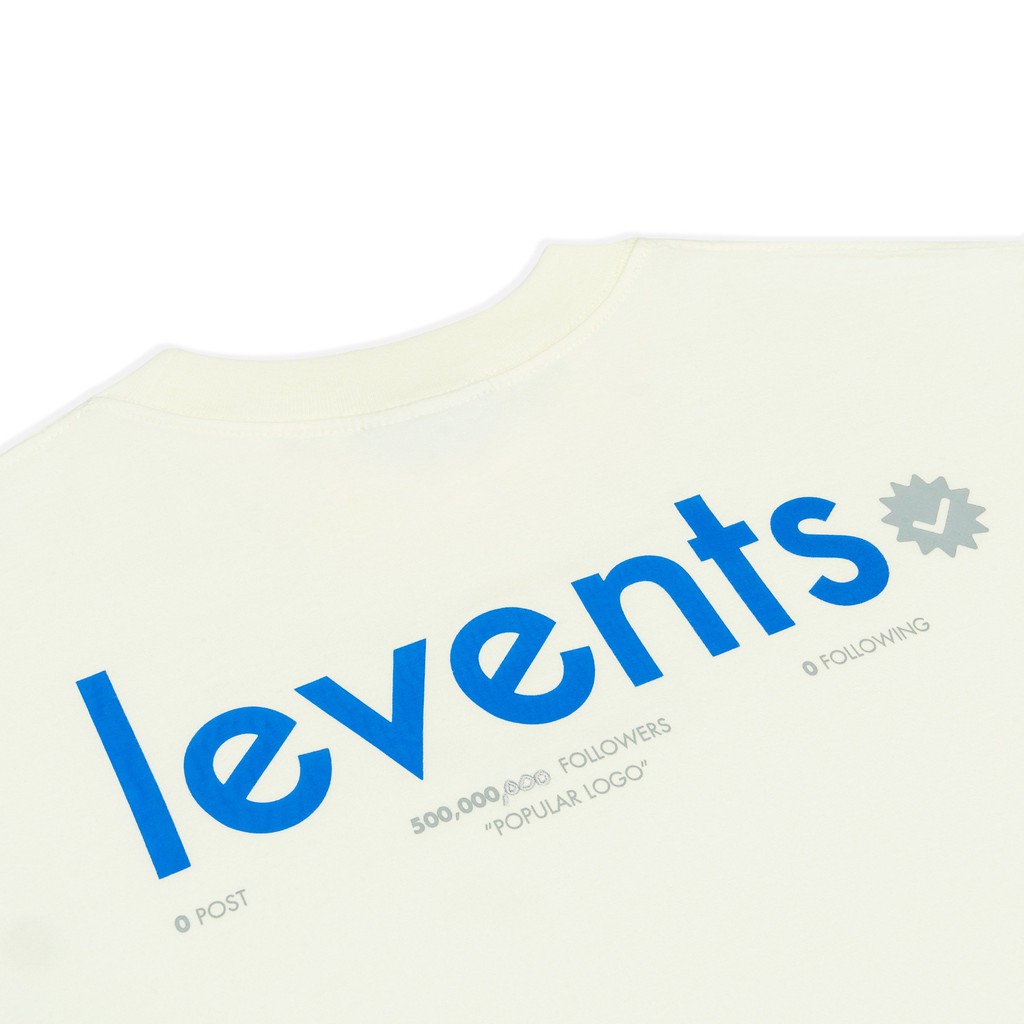 Áo Thun Levents Popular Logo/ Cream Blue