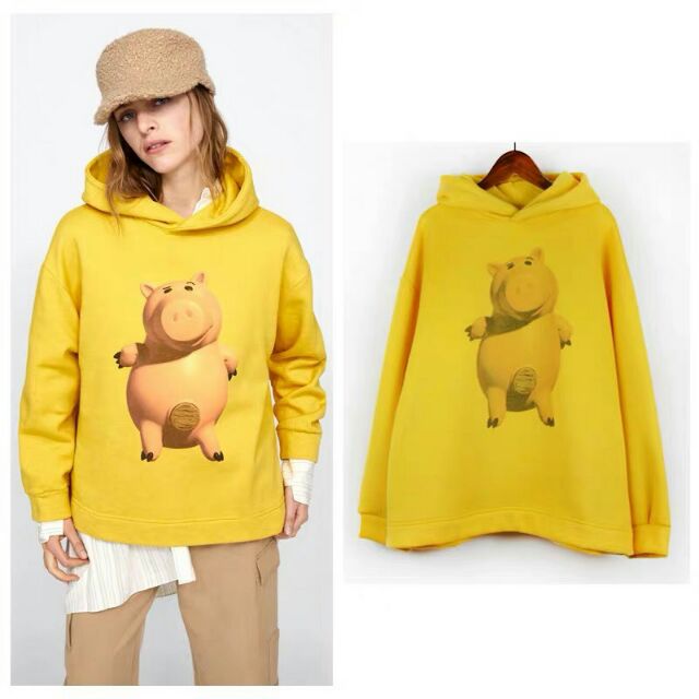 ÁO HOODIE ZARA CON HEO VÀNG TQXK