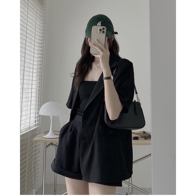 Set blazer cộc 2 túi giả freesize 4 màu xinh | BigBuy360 - bigbuy360.vn