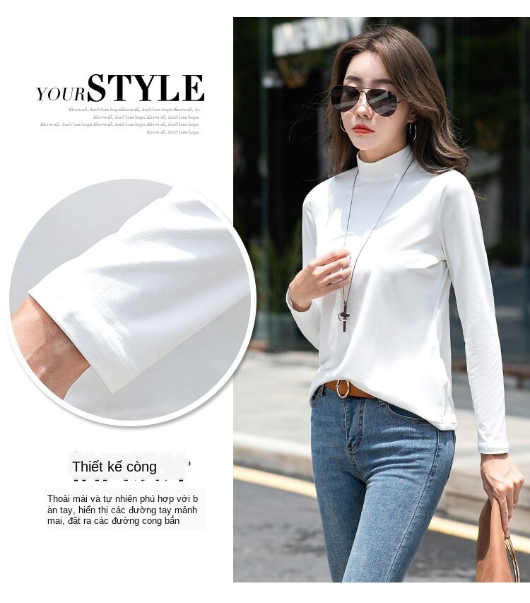 Áo Nhung Tay Dài Cổ Lọ Thời Trang Thu Đông 2020 Cho Nữ | BigBuy360 - bigbuy360.vn