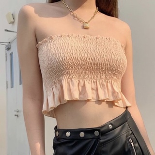 Áo ống ERRORIST Satin 2 màu Đen/ kem