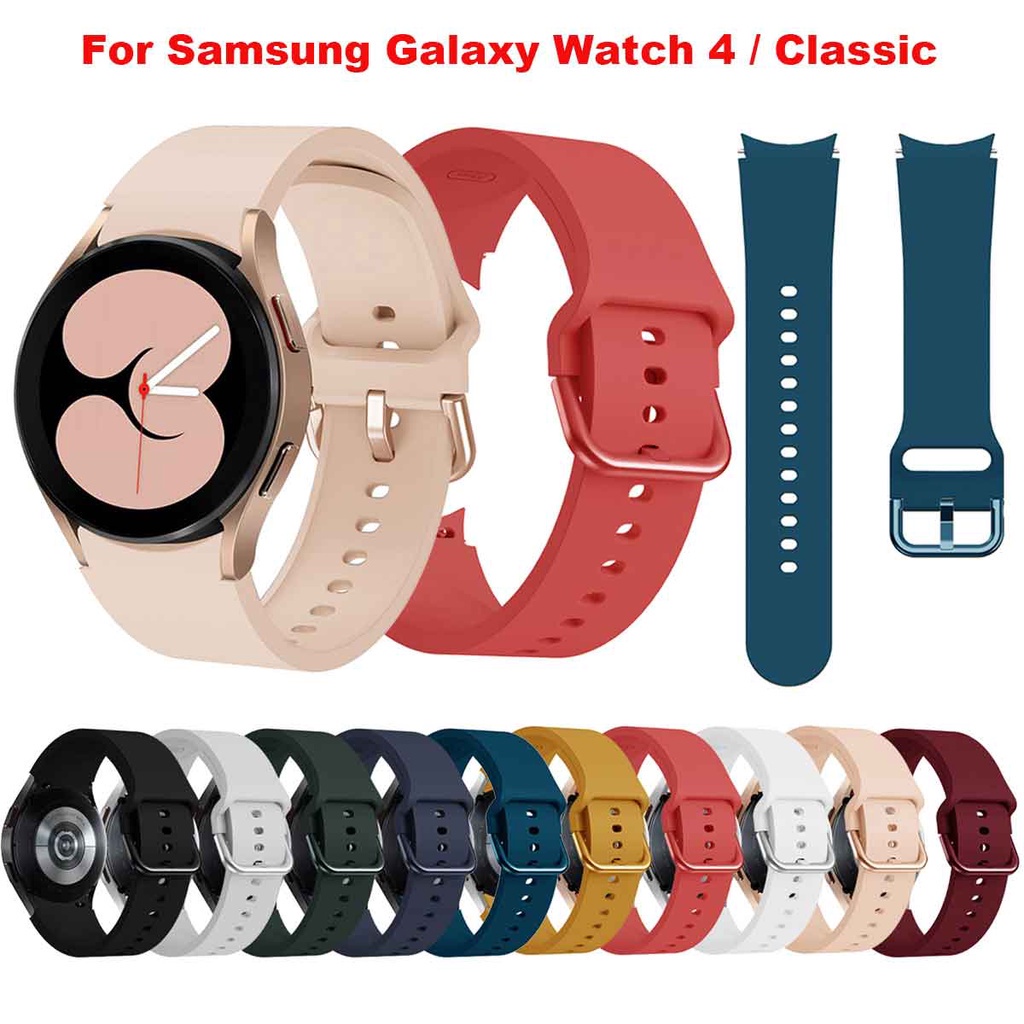 Dây Đeo Silicon 20mm Cho Đồng Hồ Thông Minh Samsung Galaxy Watch 4 40mm/4 Classic 42mm/4 44mm/4 Classic 46mm