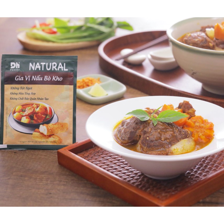 Gia Vị Nấu Bò Kho Natural Dh Foods Gói 10G - Tự hào gia vị Việt