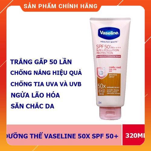 DƯỠNG THỂ trắng da Vaseline 50x SPF 50+ Thái Lan