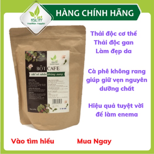 Cà phê VIET HEALTHY 500g cà phê hữu cơ thải độc đại tràng để thụt tháo đại tràng dùng cà phê gerson enema việt healthy